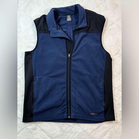Nike Other - Nike Golf Men’s Medium thema•fit zip up fleece vest stretch sides navy blue M
